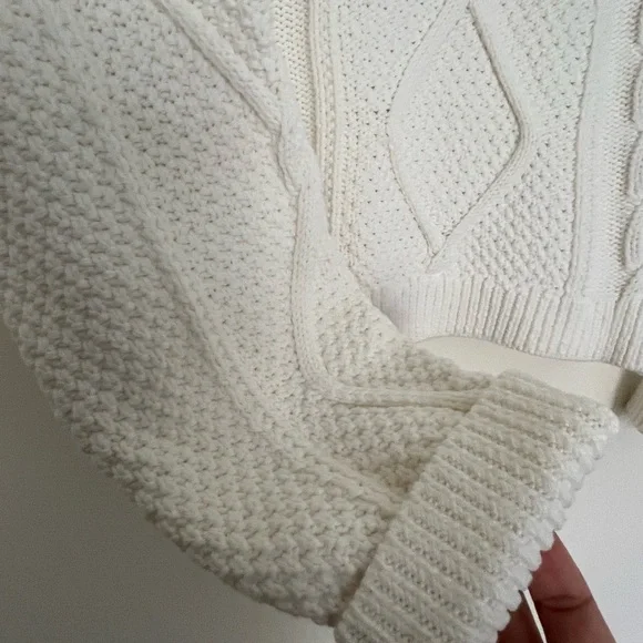 Quince Cream Cable Knit Sweater - Picture 7 of 8